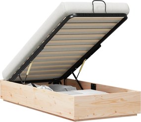 vidaXL Κρεβάτι Οθωμανικού Τύπου Φυσικό 80 x 200 cm Στερεό πεύκο