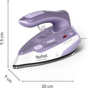 Σίδερο Tefal DB1612E0, 1000W, 70 ml, Dry&Steam, Κάθετος ατμός, Microsteam 200, Λευκό/μοβ