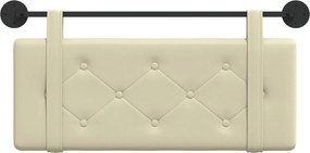 vidaXL Κρεμαστό Κεφαλάρι Επιτοίχιο Κρεμ 100 cm Τεχνητό Δέρμα