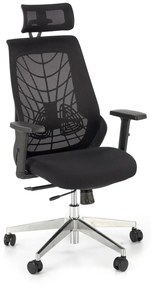 Καρέκλα γραφείου Houston 1417, Μαύρο, 115x66x67cm, 19 kg, Με μπράτσα, Με ρόδες, Μηχανισμός καρέκλας: Τύπου Synchro | Epipla1.gr