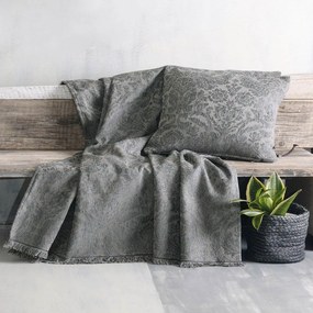 Ριχτάρι Vilano Dark Grey Ρυθμός Three-Seater 180x280cm Chenille,Cotton,Polyester