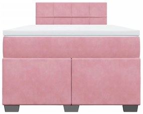 ΚΡΕΒΑΤΙ BOXSPRING ΜΕ ΣΤΡΩΜΑ ΡΟΖ 120X200 ΕΚ. ΒΕΛΟΥΔΙΝΟ 3286287