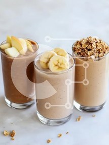 Intra Συλλεκτικό Ξύλινο Παζλ Plywood  4mm - Ποικιλία Smoothies με γαρνιτούρες Σε Ξύλινο Κουτί - Διαστάσεις: 10x10 cm – 25 κομμάτια