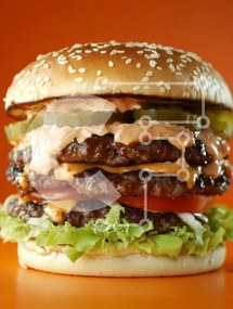 Σετ των 2 Intra Συλλεκτικό Ξύλινο Παζλ Plywood 4mm - Νόστιμο χάμπουργκερ πολλαπλών στρώσεων Σε Ξύλινο Κουτί - Διαστάσεις: 10x10 cm – 25 κομμάτια