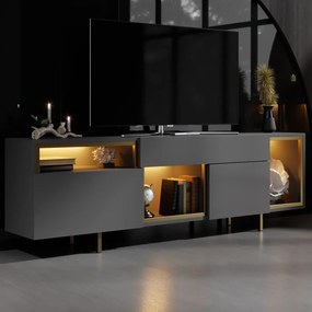 Έπιπλο Τηλεόρασης Ανθρακί / Χρυσό IDEDROS 180x32x55