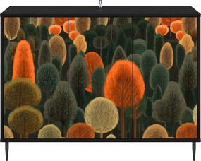 vidaXL Πλαϊνό γραφείο ZAANDAM Μαύρη Δρυς 102 x 33 x 76 εκ.