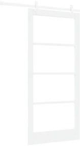 vidaXL Συρόμενη Πόρτα Χειροκίνητος Λευκό 93 x 202 cm Ξύλο και μέταλλο