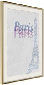 Αφίσα - Pastel Paris - 40x60 - Χρυσό - Με πασπαρτού