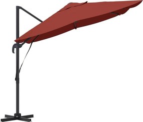 vidaXL Ομπρέλα ηλίου Τερακότα 351 x 250 x 260 εκ