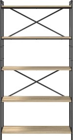 vidaXL Ράφι Βιβλίων Δρύς Sonoma 80 x 30 x 155 εκ Επεξεργασμένο ξύλο