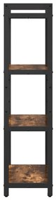 vidaXL Βιβλιοθήκη Καπνιστή δρυς 60 x 30 x 118 εκ Επεξεργασμένο ξύλο