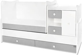 BED MINI MAX NEW 190/72 COLOUR WHITE/STONE GREY