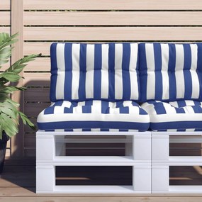 Μαξιλάρι Παλέτας Μπλε &amp; Λευκό Ριγέ 50 x 40 x 12 εκ. Υφασμάτινο 360550