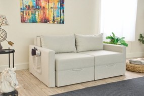 Διθέσιος Καναπές Κρεβάτι Κρέμα SAROS 110x155x72
