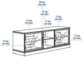 LANESUND έπιπλο TV, 161x47x55 cm 504.665.53