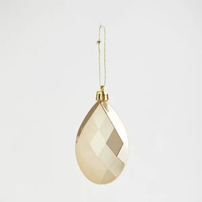 Eurolamp Κρεμαστά Στολίδια Με Πλαστικά Διαμάντια 8cm Σετ 6 Τμχ Σαμπανιζέ 600-42740