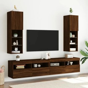 vidaXL Σετ επίπλου τηλεόρασης Medium Brown Oak