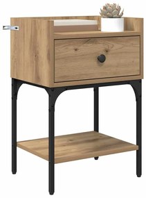 vidaXL Κομοδίνο 2 pcs Artisan Oak 40 x 29 x 60 εκ Επεξεργασμένο ξύλο