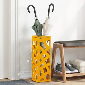 vidaXL Σχέδιο & βάση αποθήκευσης Μουσταρδί 15.5 x 15.5 x 49 εκ Ατσάλι