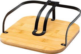 ESTIA ΧΑΡΤΟΠΕΤΣΕΤΟΘΗΚΗ BAMBOO ESSENTIALS ΤΕΤΡΑΓΩΝΗ ΜΕΤΑΛΛΙΚΗ