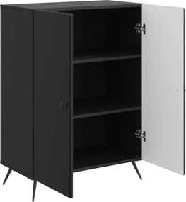 vidaXL Πλαϊνό γραφείο Μαύρο 66 x 34,5 x 90 εκ Επεξεργασμένο Ξύλο