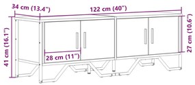 Έπιπλο Τηλεόρασης Καπνιστή Δρυς 122x34x41εκ. Επεξεργασμένο Ξύλο - Καφέ