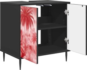 vidaXL Ντουλάπι Μπάνιου AACHEN Μαύρη Δρυς 60 x 40 x 61 εκ