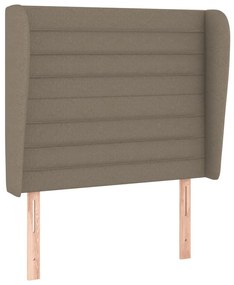 Κρεβάτι Boxspring με Στρώμα Taupe 90x190 εκ.Υφασμάτινο - Μπεζ-Γκρι