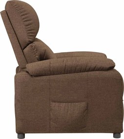 vidaXL Πολυθρόνα Ανακλινόμενη Καφέ Υφασμάτινη