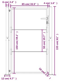 ΠΥΛΗ ΚΗΠΟΥ 105 X 155 ΕΚ. ΑΠΟ ΑΤΣΑΛΙ CORTEN 153205