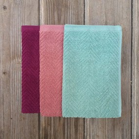 Πετσέτες Bold A (Σετ 3τμχ) Pistachio - Pink - Dark Magenta Nima Σετ Πετσέτες 30x50cm 100% Cotton