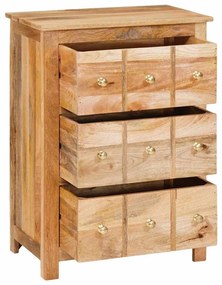 vidaXL Πλαϊνό γραφείο Καφέ 55 x 35 x 75 εκ Μασίφ ξύλο μάνγκο