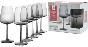 Ποτήρια Κρασιού Jolange Γκρι Γυαλί 43cl 6Τμχ