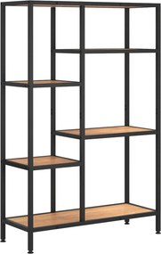 vidaXL Βιβλιοθήκη 80 x 30 x 120 εκ. από Ατσάλι και Επεξεργασμένο Ξύλο