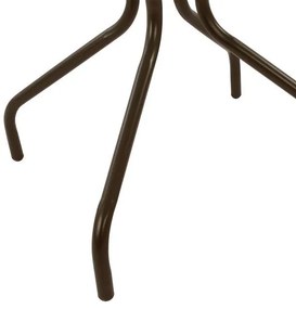 Τραπέζι LIMA Μεταλλικό Καφέ με Γυάλινη Επιφάνεια Φ60x70Υ εκ. 60x60x70 εκ.