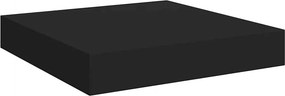 vidaXL Ράφι Τοίχου Μαύρο 23x23,5x3,8 εκ. MDF