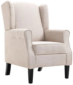 vidaXL Πολυθρόνα Μπεζ Υφασμάτινη