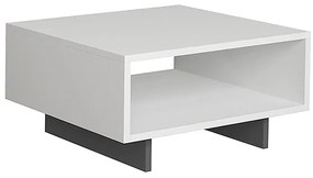 Τραπεζάκι σαλονιού Hola Megapap χρώμα λευκό - ανθρακί 60x60x32εκ.