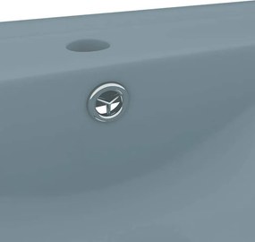 vidaXL Νιπτήρας με Οπή Βρύσης Γαλάζιο Ματ 60 x 46 εκ. Κεραμικός
