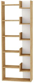 Βιβλιοθήκη Oppa 0207504 60x22x162cm Natural-White