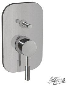 La Torre NEW TECH Μίκτης εντοιχισμού 2 εξόδων με εκτροπέα Inox Finish
