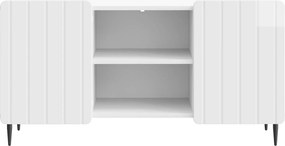 VidaXL Ντουλάπι TV 102 x 34,5 x 52 εκ Γυαλιστερό Λευκό