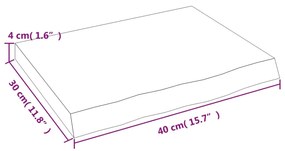 ΡΑΦΙ ΤΟΙΧΟΥ ΣΚΟΥΡΟ ΓΚΡΙ 40X30X4 ΕΚ. ΕΠΕΞΕΡΓ. ΜΑΣΙΦ ΞΥΛΟ ΔΡΥΟΣ 363747