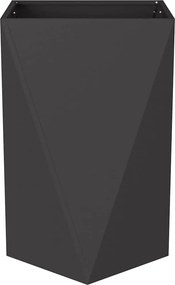 vidaXL Γλάστρα Μαύρο 50 x 50 x 75 cm Ατσάλι