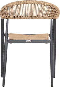 ΠΟΛΥΘΡΟΝΑ ΑΛΟΥΜΙΝΙΟΥ GRET HM5854.02 ΑΝΘΡΑΚΙ PΕ RATTAN ΜΠΕΖ 56x55,5x78Υ εκ.