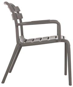 Καρέκλα - Πολυθρόνα KORVER C6333.05 Πολυπροπυλένιο Dark Olive Green 63,5x65x76Υ εκ. 63.5x65x76 εκ.