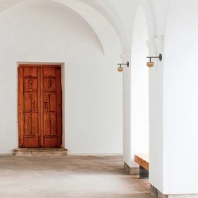 Απλίκα Τοίχου Roi Wall Single Arm G9 Χρυσό με Οπαλίνα