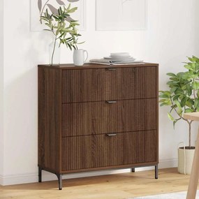 vidaXL Πλαϊνό γραφείο Καφέ δρυς 79.5 x 33 x 82 εκ Επεξεργασμένο ξύλο