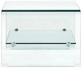 vidaXL Τραπεζάκι Σαλονιού Διάφανο 50 x 45 x 33 εκ. από Ψημένο Γυαλί