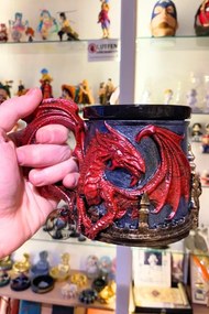 Stewehome Κούπα με θέμα δράκου με 3D σχέδιο από κεραμικό και πολυεστέρα Πολύχρωμο